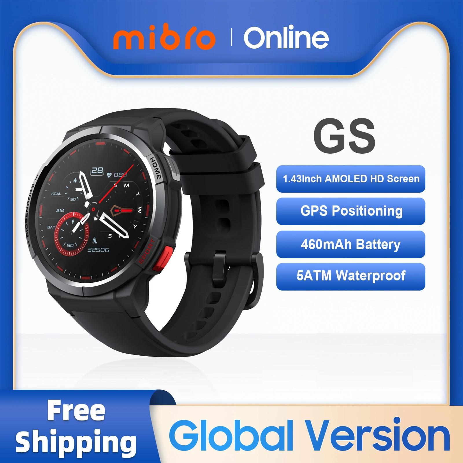 ۷ι  Mibro GS Ʈġ 460mAh ͸ AOD 1.43ġ AMOLED ũ 5ATM   GPS Ŵ Ʈġ